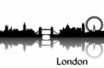 Vector silhouette of London