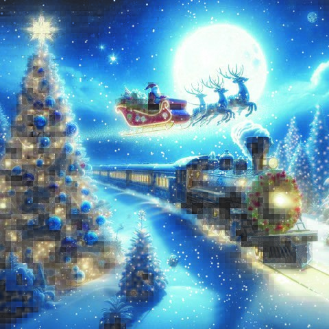 Moonlit Train